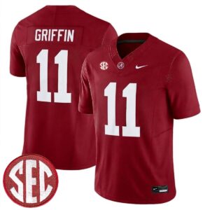 Xavier Griffin Alabama Crimson Tide Football Crimson Limited Jersey w/ SEC Patch - All Stitched