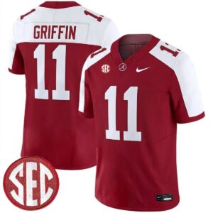 Xavier Griffin Alabama Crimson Tide Football Alternate Crimson Limited Jersey w/ SEC Patch - All Stitched
