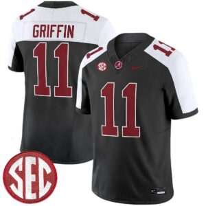 Xavier Griffin Alabama Crimson Tide Football Alternate Black Limited Jersey w/ SEC Patch - All Stitched