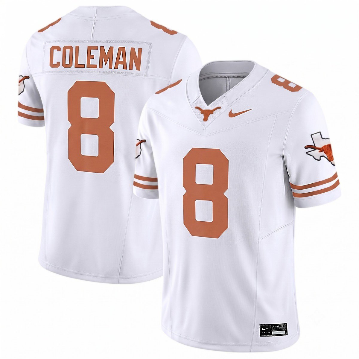 Cam Coleman Texas Longhorns Football White Limited Jersey - All Stitched