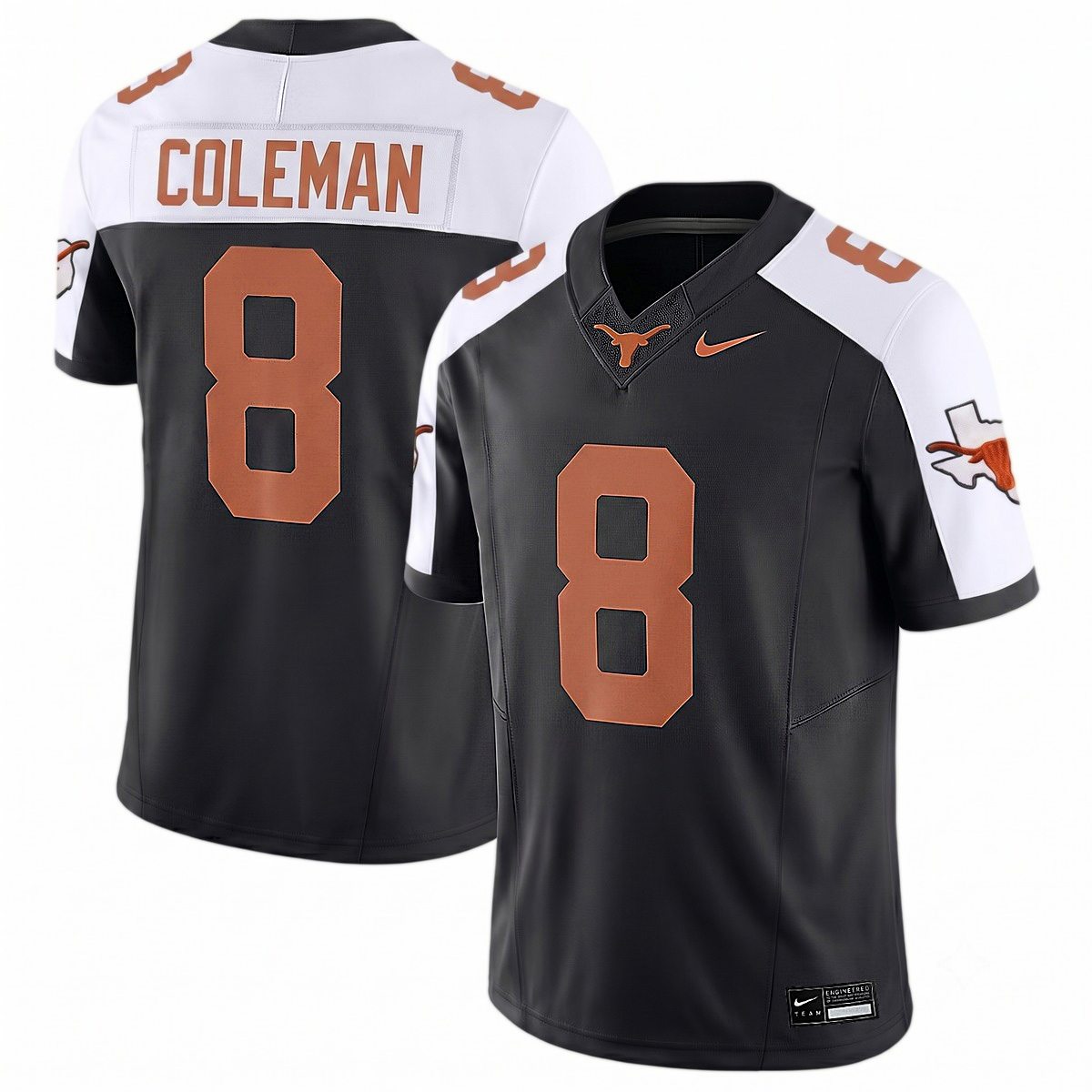 Cam Coleman Texas Longhorns Football Alternate Black Limited Jersey - All Stitched