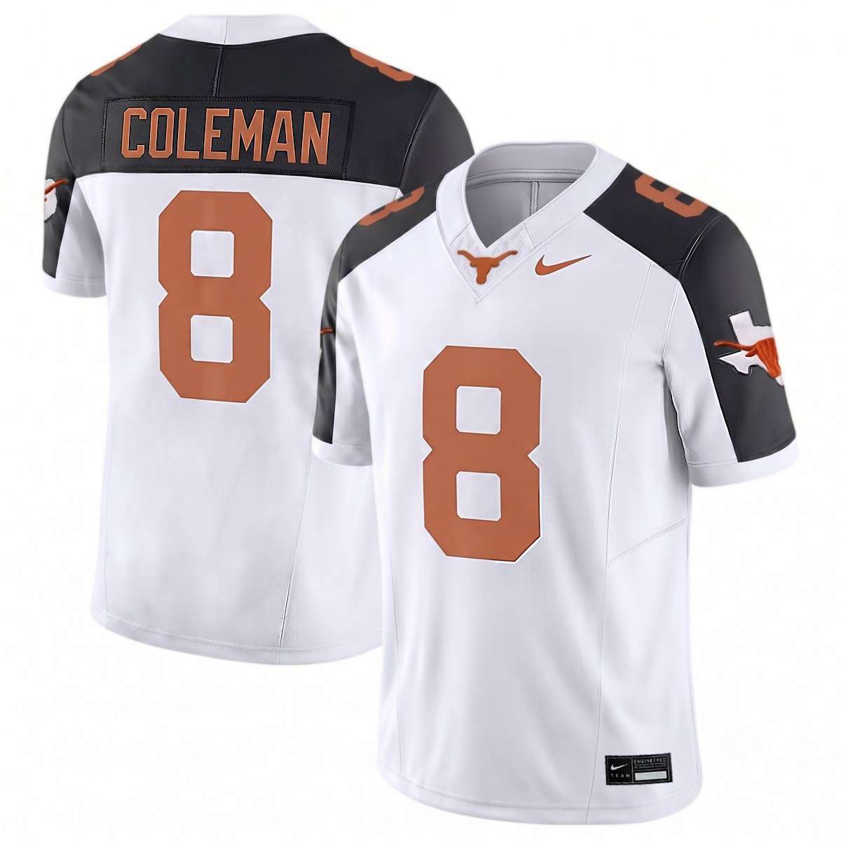 Cam Coleman Texas Longhorns Football White Reverse Limited Jersey - All Stitched