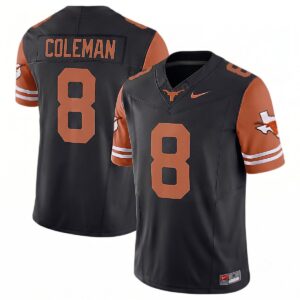 Cam Coleman Texas Longhorns Football Black Reverse Limited Jersey - All Stitched