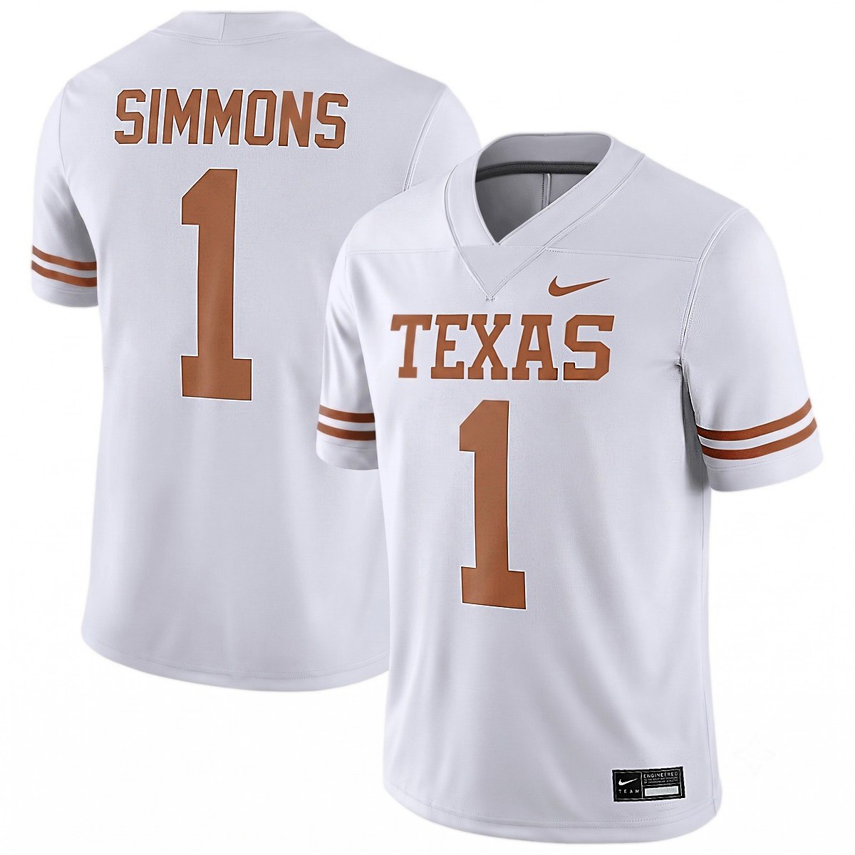Colin Simmons Texas Longhorns Football White Game Jersey - All Stitched