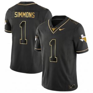 Colin Simmons Texas Longhorns Football Black Gold Jersey - All Stitched