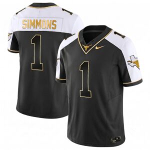 Colin Simmons Texas Longhorns Football Alternate Black Gold Limited Jersey - All Stitched