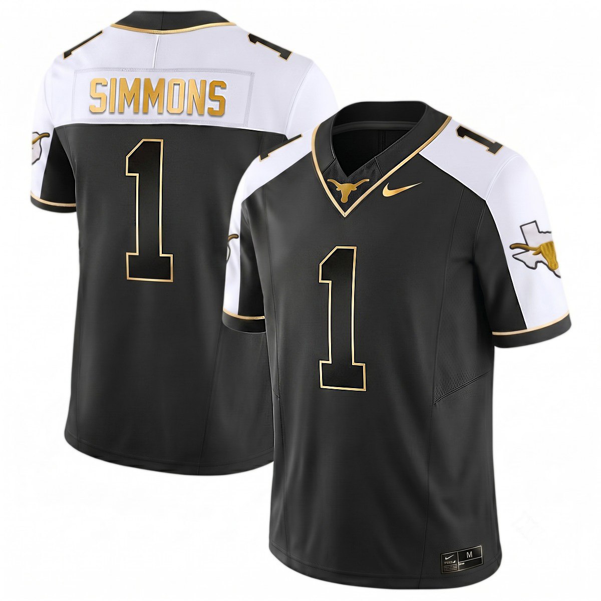 Colin Simmons Texas Longhorns Football Alternate Black Gold Limited Jersey - All Stitched