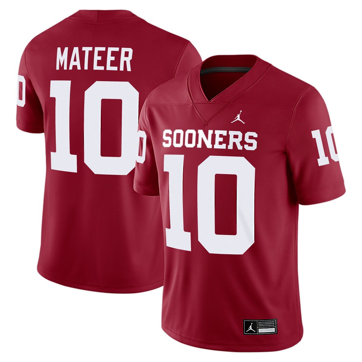 John Mateer Oklahoma Sooners Football Crimson Game Jersey - All Stitched