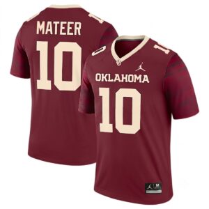 John Mateer Oklahoma Sooners Football Crimson Legend Jersey - All Stitched