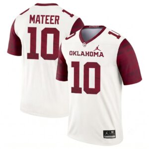 John Mateer Oklahoma Sooners Football White Legend Jersey - All Stitched