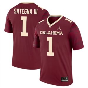 Isaiah Sategna III Oklahoma Sooners Football Crimson Legend Jersey - All Stitched