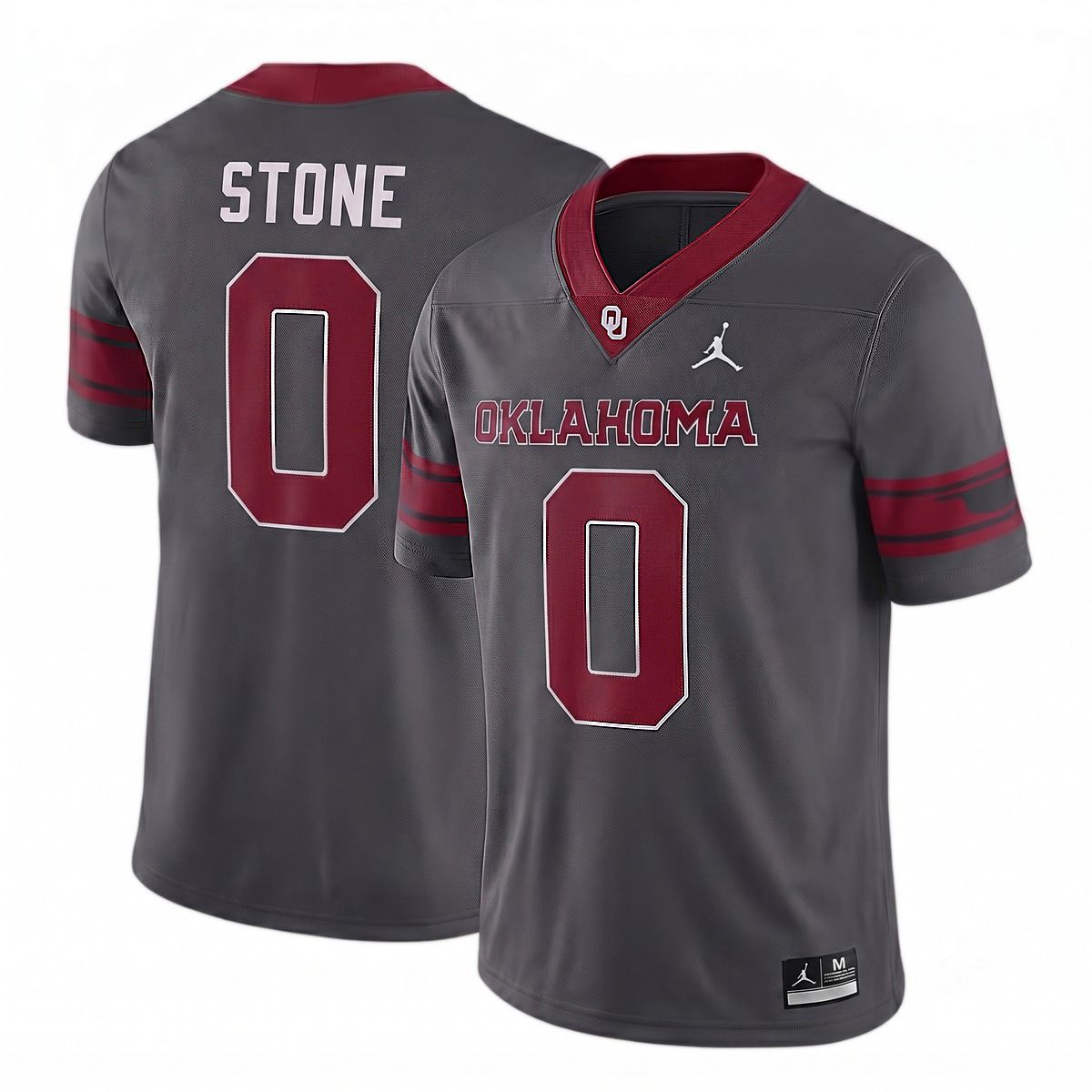 David Stone Oklahoma Sooners Football Anthracite Alternate Game Jersey - All Stitched
