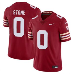 David Stone Oklahoma Sooners Football Crimson Alternate Game Jersey - All Stitched