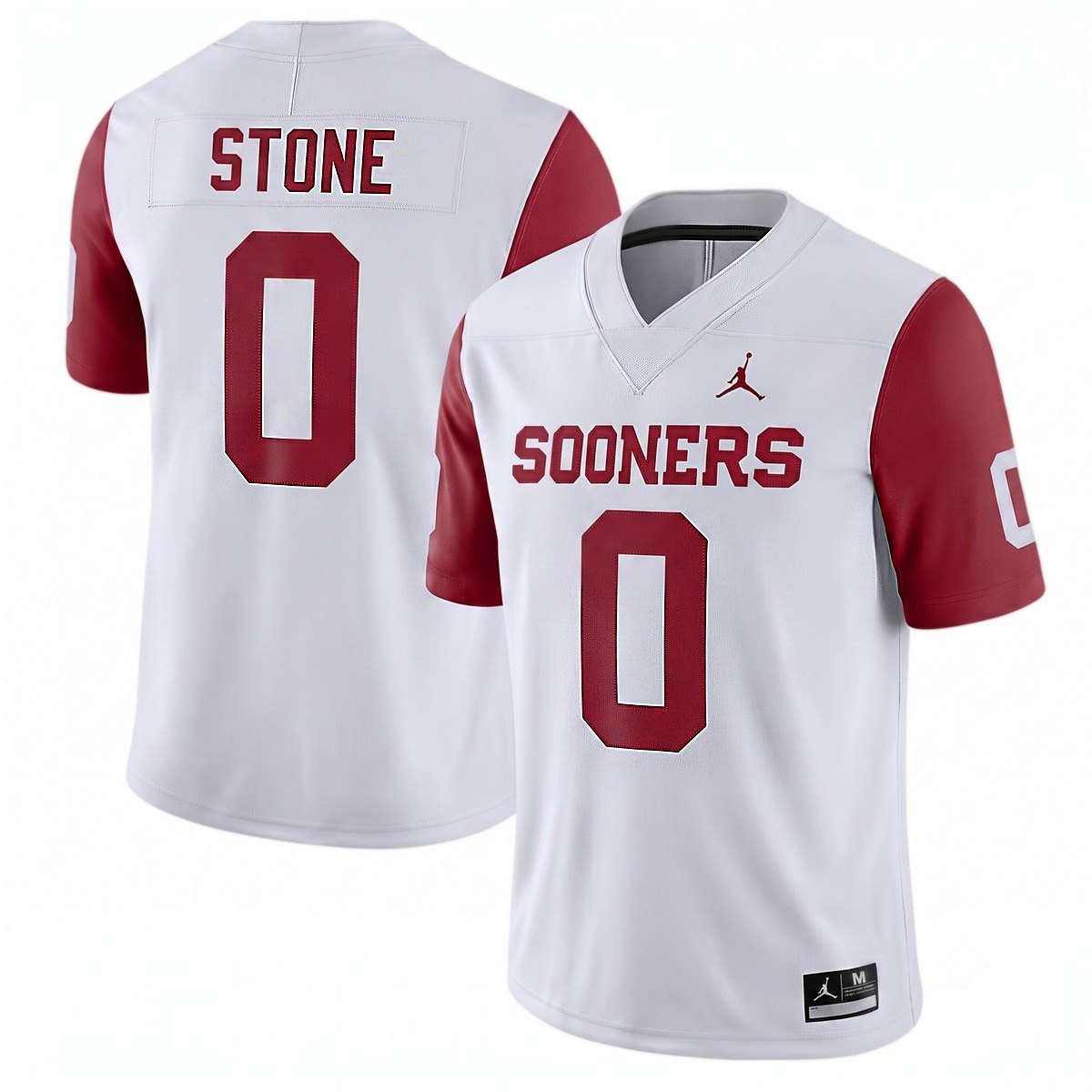 David Stone Oklahoma Sooners Football Crimson Sleeve Game Jersey - All Stitched