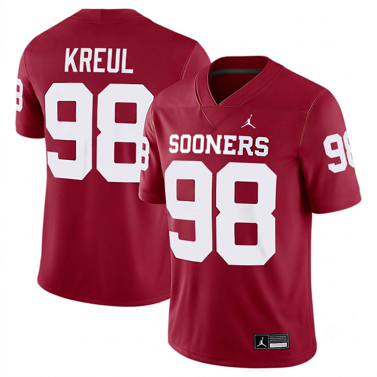 Jake Kreul Oklahoma Sooners Football Crimson Game Jersey - All Stitched