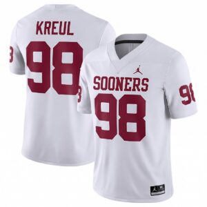 Jake Kreul Oklahoma Sooners Football White Game Jersey - All Stitched