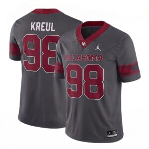 Jake Kreul Oklahoma Sooners Football Anthracite Alternate Game Jersey - All Stitched