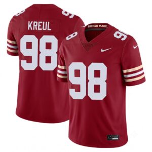 Jake Kreul Oklahoma Sooners Football Crimson Alternate Game Jersey - All Stitched