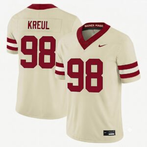 Jake Kreul Oklahoma Sooners Football Cream Alternate Game Jersey - All Stitched