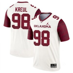 Jake Kreul Oklahoma Sooners Football White Legend Jersey - All Stitched