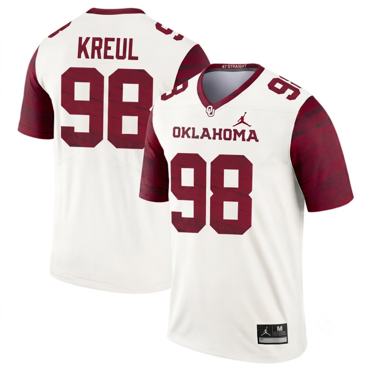 Jake Kreul Oklahoma Sooners Football White Legend Jersey - All Stitched