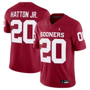 Jonathan Hatton Jr Oklahoma Sooners Football Crimson Game Jersey - All Stitched