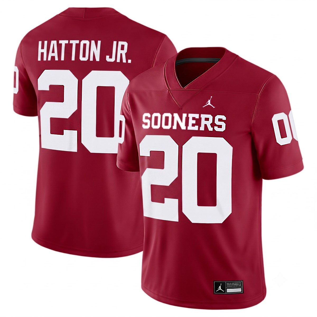 Jonathan Hatton Jr Oklahoma Sooners Football Crimson Game Jersey - All Stitched