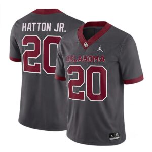 Jonathan Hatton Jr Oklahoma Sooners Football Anthracite Alternate Game Jersey - All Stitched