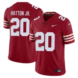 Jonathan Hatton Jr Oklahoma Sooners Football Crimson Alternate Game Jersey - All Stitched