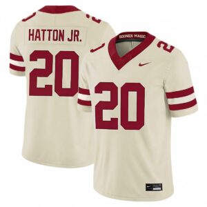 Jonathan Hatton Jr Oklahoma Sooners Football Cream Alternate Game Jersey - All Stitched