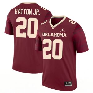 Jonathan Hatton Jr Oklahoma Sooners Football Crimson Legend Jersey - All Stitched
