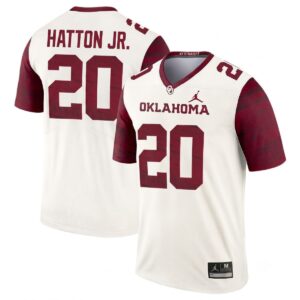 Jonathan Hatton Jr Oklahoma Sooners Football White Legend Jersey - All Stitched