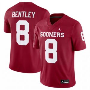 Bowe Bentley Oklahoma Sooners Football Crimson Game Jersey - All Stitched