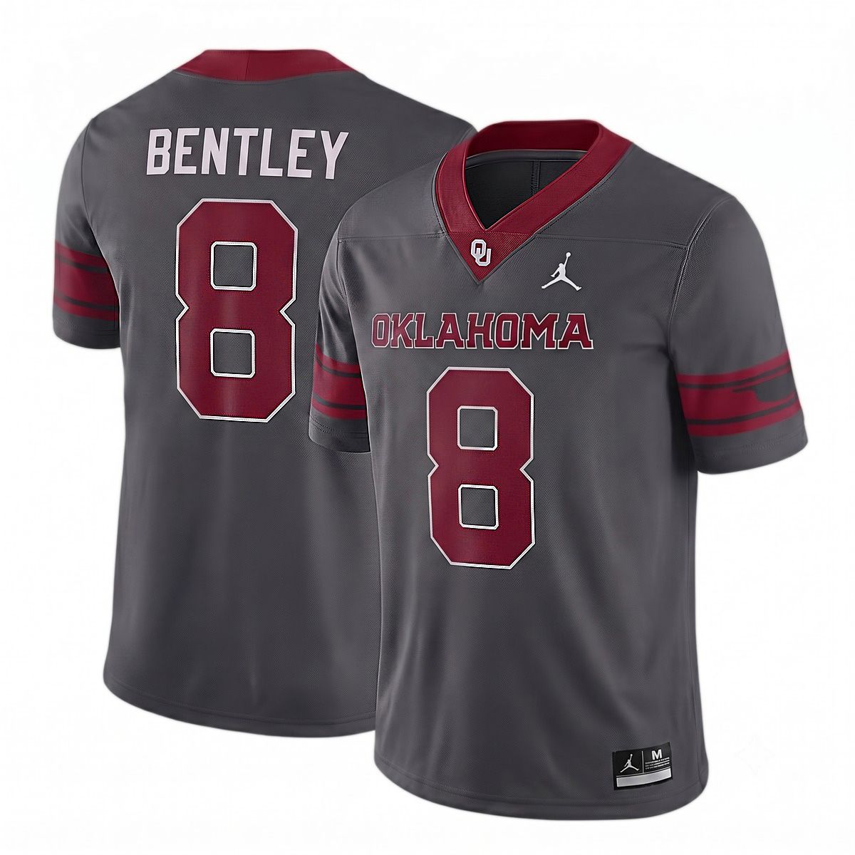 Bowe Bentley Oklahoma Sooners Football Anthracite Alternate Game Jersey - All Stitched