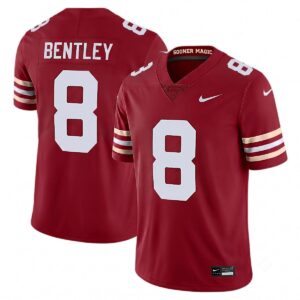 Bowe Bentley Oklahoma Sooners Football Crimson Alternate Game Jersey - All Stitched