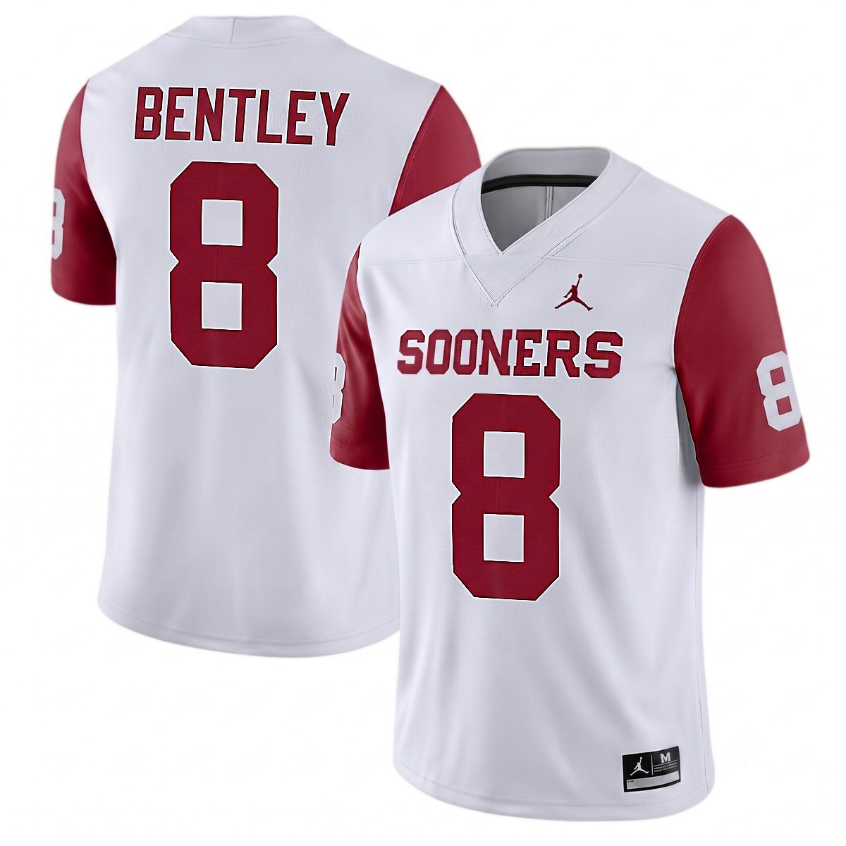Bowe Bentley Oklahoma Sooners Football Crimson Sleeve Game Jersey - All Stitched