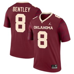 Bowe Bentley Oklahoma Sooners Football Crimson Legend Jersey - All Stitched