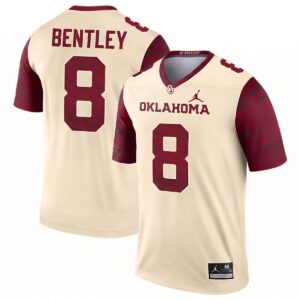 Bowe Bentley Oklahoma Sooners Football Cream Legend Jersey - All Stitched