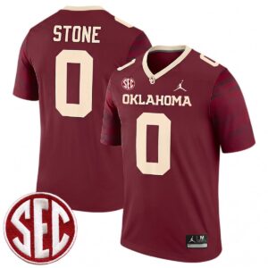 David Stone Oklahoma Sooners Football Crimson Legend Jersey w/ SEC Patch - All Stitched