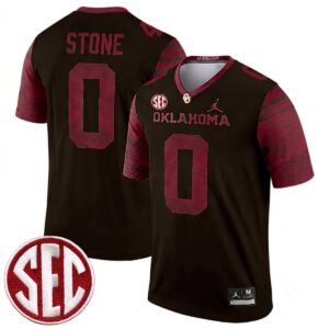 David Stone Oklahoma Sooners Football Black Legend Jersey w/ SEC Patch - All Stitched