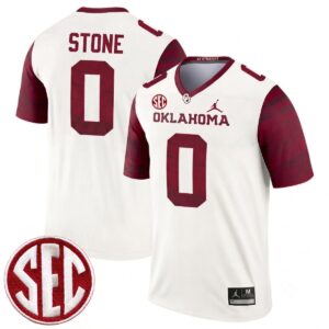 David Stone Oklahoma Sooners Football White Legend Jersey w/ SEC Patch - All Stitched
