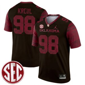 Jake Kreul Oklahoma Sooners Football Black Legend Jersey w/ SEC Patch - All Stitched