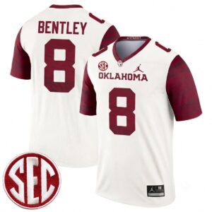 Bowe Bentley Oklahoma Sooners Football White Legend Jersey w/ SEC Patch - All Stitched