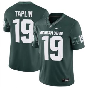 Charles Taplin Michigan Spartans Football Green Game Jersey - All Stitched