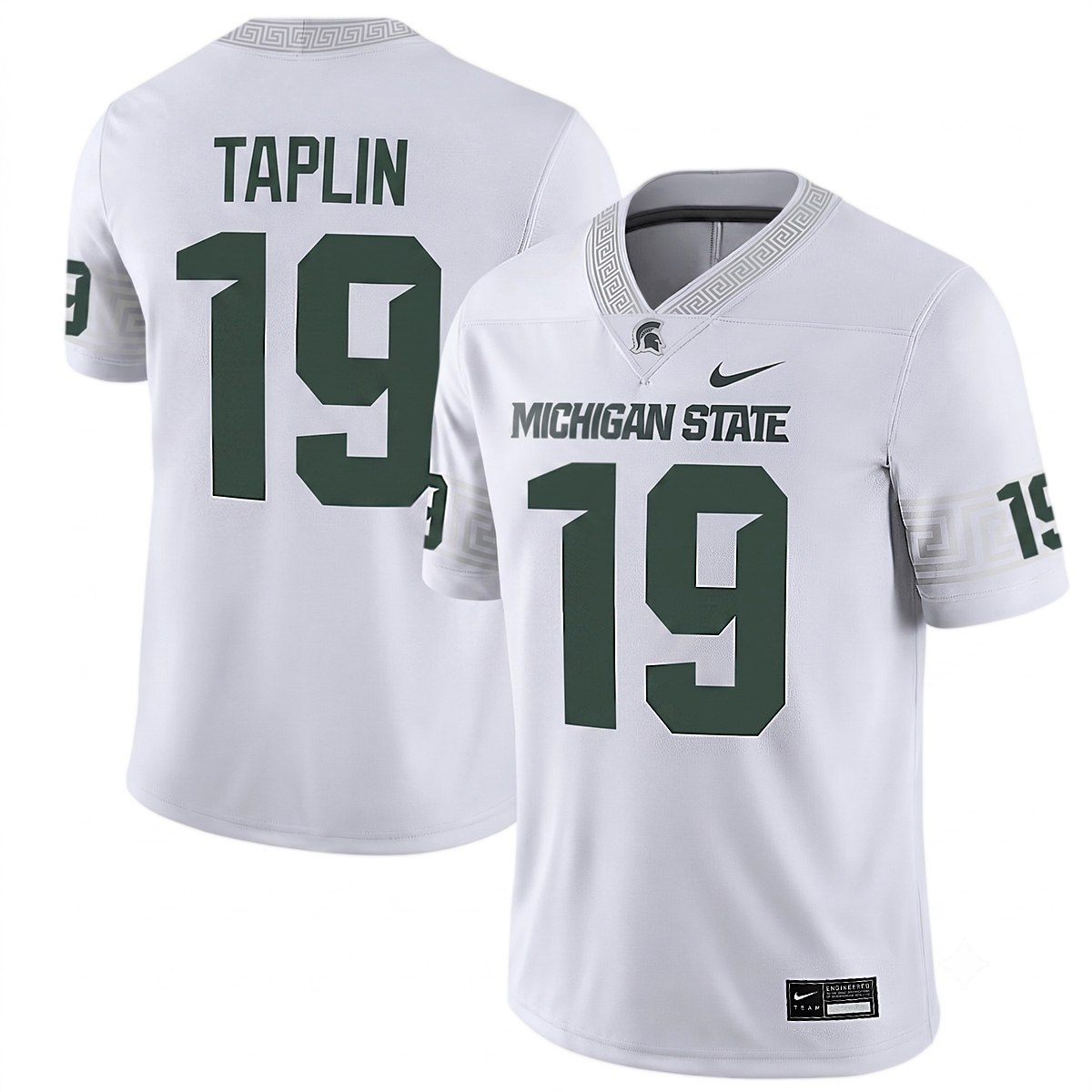 Charles Taplin Michigan Spartans Football White Game Jersey - All Stitched