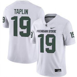 Charles Taplin Michigan Spartans Football White Alternate Game Jersey - All Stitched