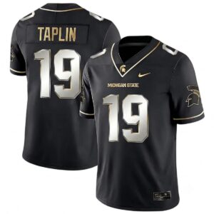 Charles Taplin Michigan Spartans Football Black Gold Jersey - All Stitched