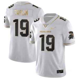 Charles Taplin Michigan Spartans Football White Gold Jersey - All Stitched
