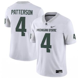 Jaziun Patterson Michigan Spartans Football White Game Jersey - All Stitched