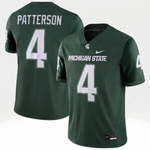 Jaziun Patterson Michigan Spartans Football Green Alternate Game Jersey - All Stitched